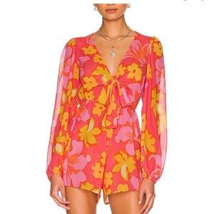 Beach Riot Lori Romper in Hula Hibiscus